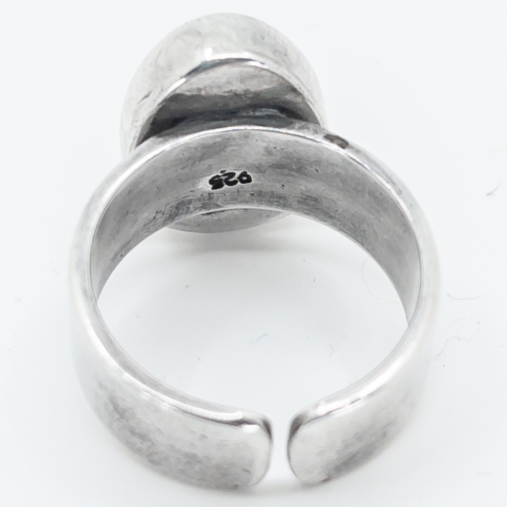 Sterling Silver Larimar Stone Size 6 Ring - Picture 3 of 3